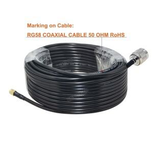 BEVOTOP RG58 F-FM 케이블 F 남성-Din AM 플러그 50 Ohm 동축 피그테일 점퍼 라디오 안테나 어댑터