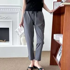 [하프클럽/알티피아]여성 여름 아이스 밴딩 배기팬츠 1P 데일리 무지 바지