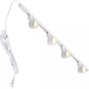 히글시이 플러그인 트랙 조명(전원 코드 포함) 4라이트 GU10 조명 키트(트랙 레일 모던 키친 LED 기구 천장