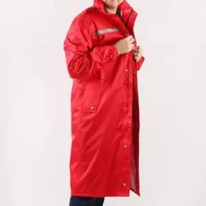 [의류] 방풍 남여공용 편한 롱코트우비 레인코트 방수 레드