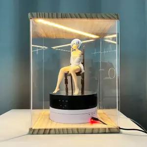 돌아가는 장식장 피규어 20cm x 보관함 진열장
