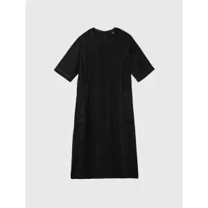 [올리비아로렌]인견네크 시보리원피스 VOCOA4M5316