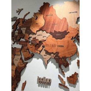 세계지도 우드 벽장식 사무실 150x90cm 대형 액자 인테리어 입체 로비