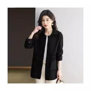 여사친 하프 롱 모직 니트 추동 가디건 코트 봄가을옷 카디건 아우터 CH3