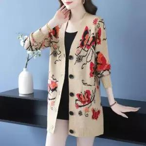 여사친 하프 롱 니트 카디건 상의 봄가을 가디건 스웨터 CH3