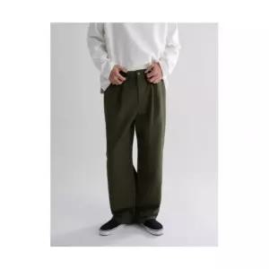 에잇세컨즈 8SECONDS 코튼 와이드핏 하프밴딩 팬츠 카키 1644092