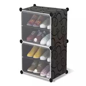 [생활] 조립식 1열4단 큐브 신발정리대 신발장 현관 보관함