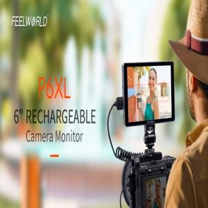 FEELWORLD P6XL 6인치 알루미늄 내장 배터리 사진 촬영 모니터 4K HDMI 호환 고휘도 1200니트 IPS