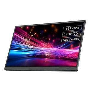 T10C-확장 디스플레이 14인치 휴대용 모니터 터치스크린 1900X1200p IPS PC 노트북용 보조 화면