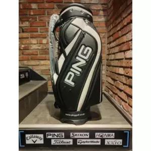 정품 핑 PING 남성 캐디백 블랙 화이트