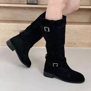 워커 미들힐 여성부츠 로우힐 여성화 통굽 부츠힐 힐