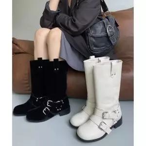 봄여자신발 가을신상 워커 부츠 로우힐 봄구두 가을