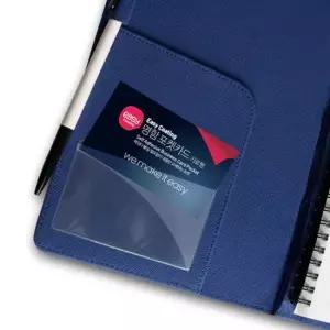 명함사이즈 가로형 투명 접착 포켓카드 데스크정리 사무실용 서류받침 가성비좋은