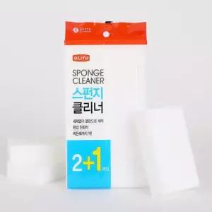 이라이프) 스펀지 클리너 3매입 청소용 매직블럭 매직클리너 매직스펀지 스펀지클리너