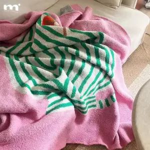 핑크 블랭킷 담요 이불 집순이 소파담요 벨벳 극세사