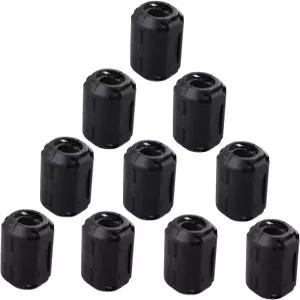 Futheda 10PCS 노이즈 필터 케이블 링 클립 초크 13mm RFI 페라이트 코드 내경 비드 장착 코어 억제기 간섭