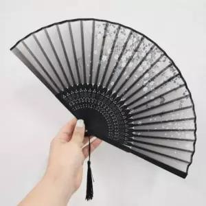 부채 대나무 접이식 전통 휴대용 벽부채