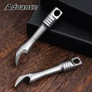 호환  1pc 키체인 펜던트 병따개 티타늄 포켓 멀티 야외 도구