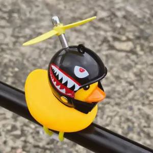 라이딩 소품 자전거 오토바이 킥보드 전조등 러버덕 오리인형 핸들바 장식 인형