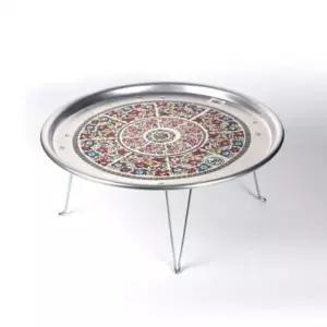 밥상 다과상 술상 찻상 옛날 양은 교자상 50CM