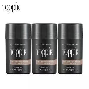 TOPPIK 토픽 흑채 증모제 밝은갈색 12g x 3개 헤어쿠션 새치커버 천연케라틴