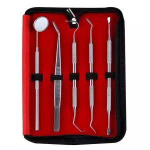 의료용 셀프 치석제거기 5종세트 치경 스케일링 치아 치과기구 탐침