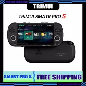 호환  TRIMUI SMART PRO S 휴대용 게임 콘솔 4.96 IPS 스크린 개선 버전 PSP 향수 NDS 시뮬레이션 GBA TSP