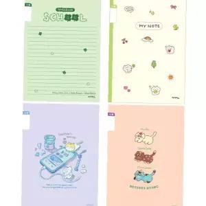 초등학생용 무선 공책 파스텔 컬러 귀여운 캐릭터 일러스트 자유 필기 학습 노트