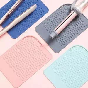 헤어스타일링 고온기기 보관용 내열 실리콘 매트 화상방지 미용도구 안전 받침대