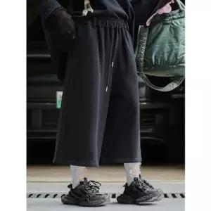 여자 바지 니트 와이드 보이핏 소프트 찰진 데일룩 배기핏 중 7부 DAOL3