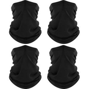 ROXUN 4팩 넥 게이터, 쿨링 페이스 마스크 자외선 차단 스카프 하이킹 반다나 남성/여성용