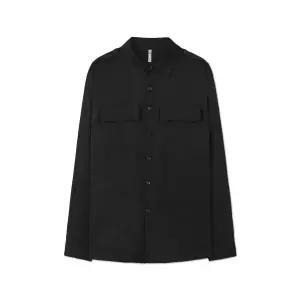 웨스트 GRAND BOULEVARD 뉴트럴 실키 레이온 밀리터리 셔츠 블랙 1916452