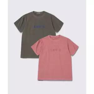 애드슬로우 ADDSLOW 2팩 빈티지 워시드 러브 티셔츠 커플 1964791