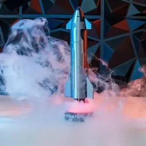 로켓 우주정거장 발사대 놀이 모형 장난감 장식용 선물 에어로켓 트레일러 로케트 슈팅거