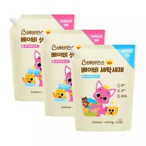 핑크퐁 베이비 세제+유연제2개 리필 2200ml 총 6600ml