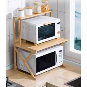 3단 원목 선반 식탁위 전자렌지 A형 밥솥