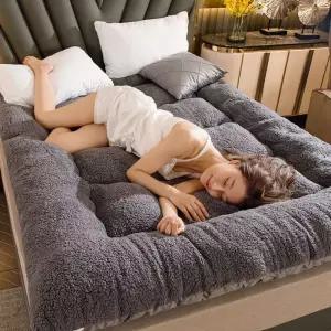 발열토퍼 양털매트리스 자가발열 토퍼 블루 양면사용 120x200cm