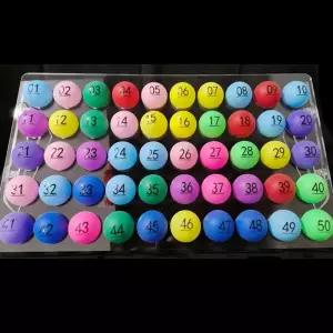 번호추첨 탁구공 상자 행운 50홀 복권 뽑기 박스 숫자공 스탠드 보관 디스플
