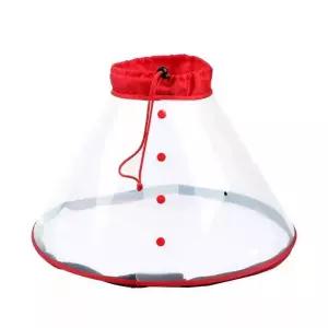 강아지 산소 마스크 긁힘방지 넥카라 깔대기 애견 투명 고양이 간이 보호대