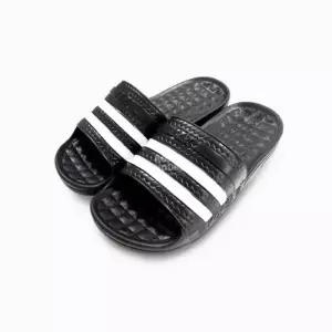 실내화 쿠션슬리퍼 EVA 통 삼선 슬리퍼 검정 280MM 학교 통굽 학생실내화