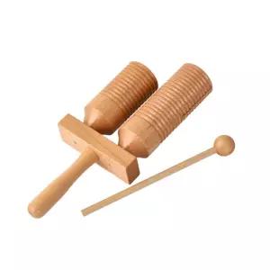 견고한 우드재질 맑은소리 긁기기둥연주악기 타악기놀이 청감업