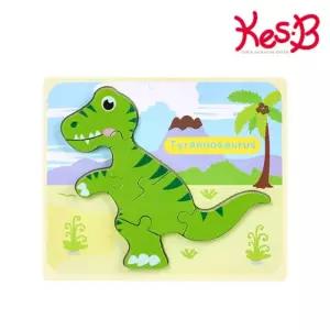 공룡배우기 티라노 간단 퍼즐 입체 유아 감각발달 돌아기장난감