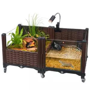 거북이 어항 반수생 열대어 쉼터 오픈형 풀세트 일체형 단품 완벽 사육장