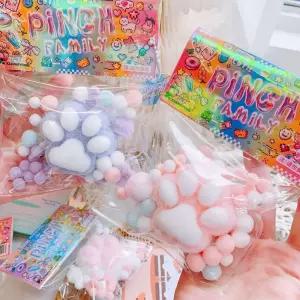 고양이 발바닥 말랑이 타바 스퀴시 슬라임 마시멜로우/장난감/말랑/세트/손장난감/끈끈이손/인형/스펀지