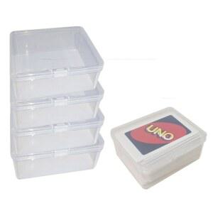 DKAOVH 4PCS 플라스틱 게임 카드 보관함, UNO 케이스, 플레이 박스, 대용량 케이스(카드 없음)