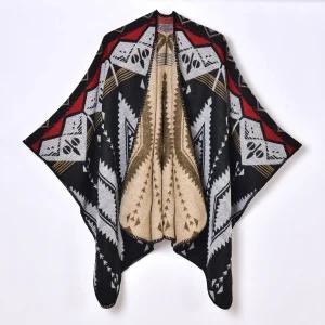 여성망토 사계절 겨울 도톰하고 따뜻한 케이프 자카드 트임 가디건 심쿵돌직구