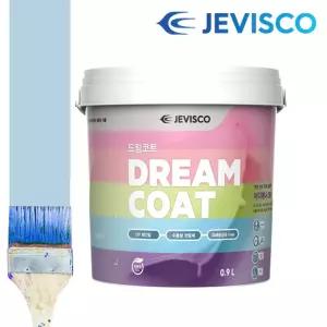 제비스코 드림코트 스카이 블루 0.9L 벽지 페인트/우드페인트/아쿠아스테인/친환경수성페인트/목재용수성페