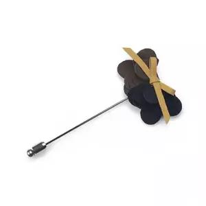 정장악세사리 방울리본옐로우 결혼소품 고급 남자브로치 부토니에 정장브로치