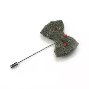 부토니에 니트리본카키 정장악세사리 정장브로치 고급 남자브로치 결혼소품