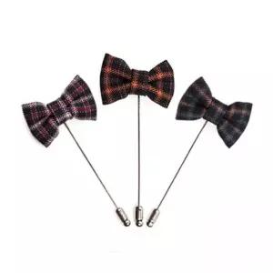 악세사리 체크 브로치 남자 부토니에 정장악세사리 정장 리본 결혼소품 고급